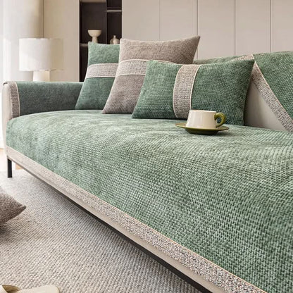 LeinenLux | Non-Slip Linen Texture Sofa Cover 4