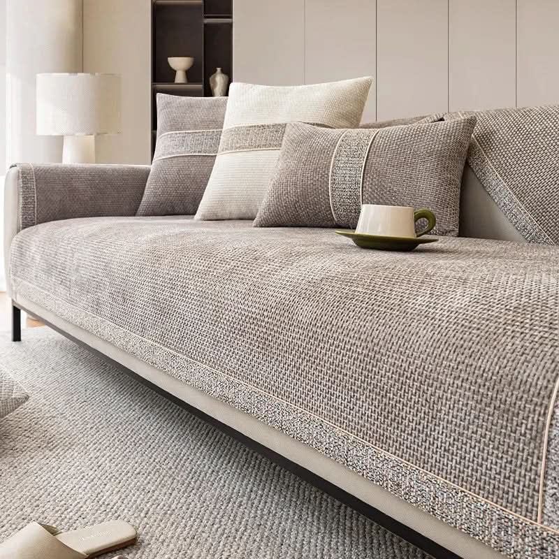 LeinenLux | Non-Slip Linen Texture Sofa Cover 6