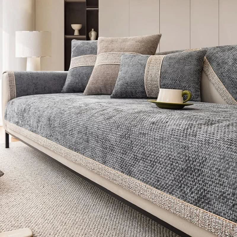 LeinenLux | Non-Slip Linen Texture Sofa Cover 7