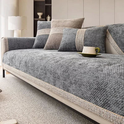 LeinenLux | Non-Slip Linen Texture Sofa Cover 7
