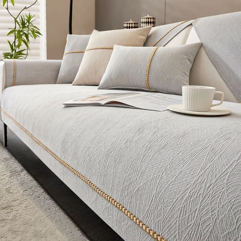 LeinenLux | Non-Slip Linen Texture Sofa Cover 9