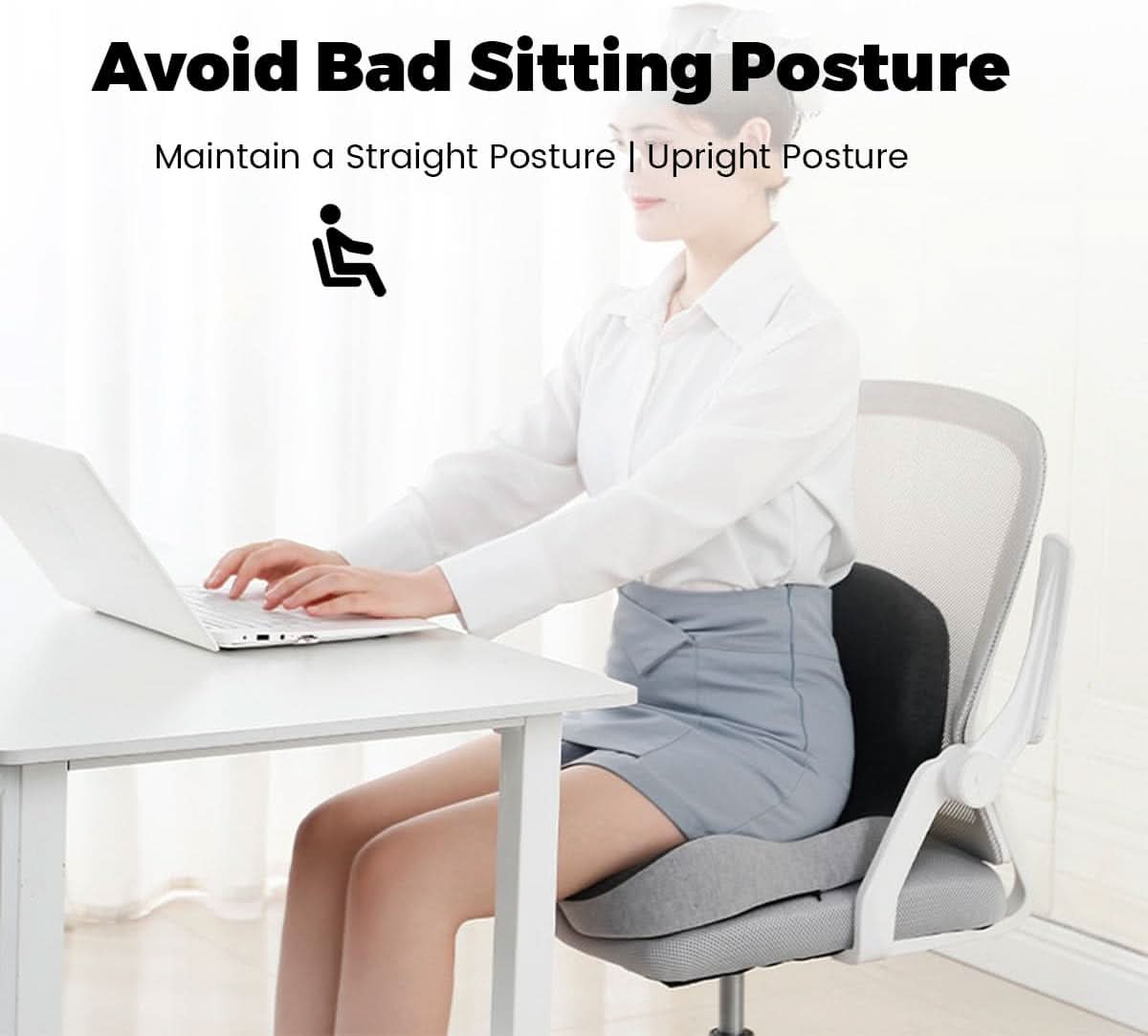 Memory Foam Seat Cushion | Ergonomic Comfort Pad 1