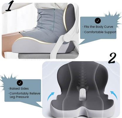 Memory Foam Seat Cushion | Ergonomic Comfort Pad 3