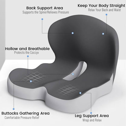 Memory Foam Seat Cushion | Ergonomic Comfort Pad 5