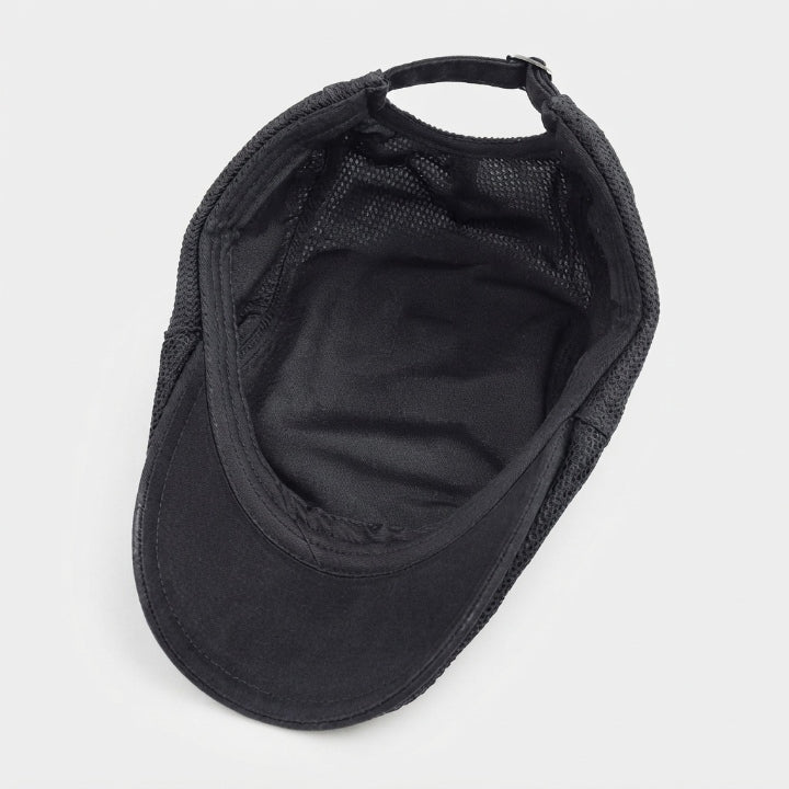Men's Cotton Flat Cap with Mesh Ventilation Adjustable 58-59 cm 4