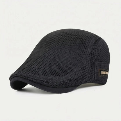 Men's Cotton Flat Cap with Mesh Ventilation Adjustable 58-59 cm 5