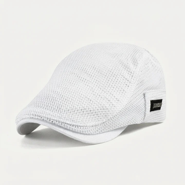 Men's Cotton Flat Cap with Mesh Ventilation Adjustable 58-59 cm 6