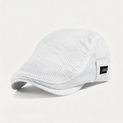 Men's Cotton Flat Cap with Mesh Ventilation Adjustable 58-59 cm 6