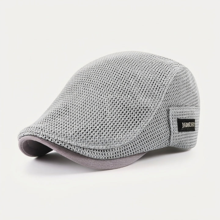 Men's Cotton Flat Cap with Mesh Ventilation Adjustable 58-59 cm 8