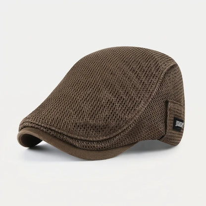 Men's Cotton Flat Cap with Mesh Ventilation Adjustable 58-59 cm 9