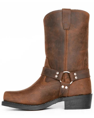 Men's Harness Boots Waterproof PU Leather Oil-Resistant Sole 7