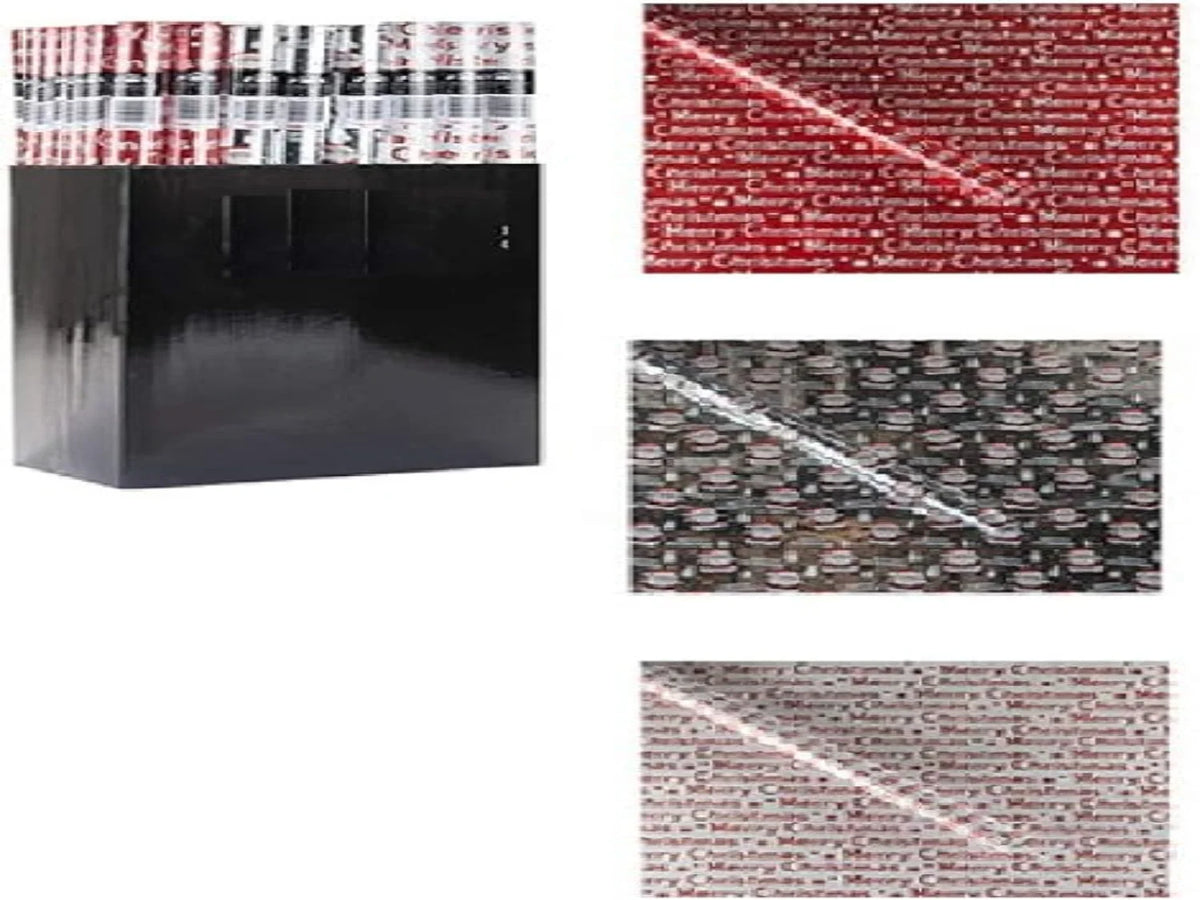 Metallic Christmas Wrapping Paper | 3 Pack Assorted Designs 0