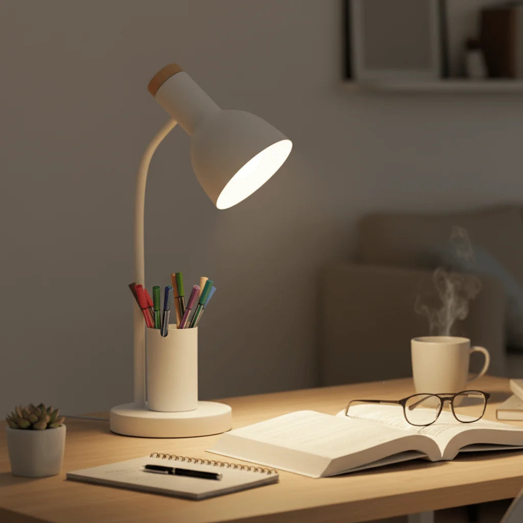 Modern LED Desk Lamp with Pen Holder | Adjustable Lighting 1