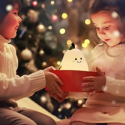Pear-Shaped Silicone Night Light | Kids Bedroom Lamp 5