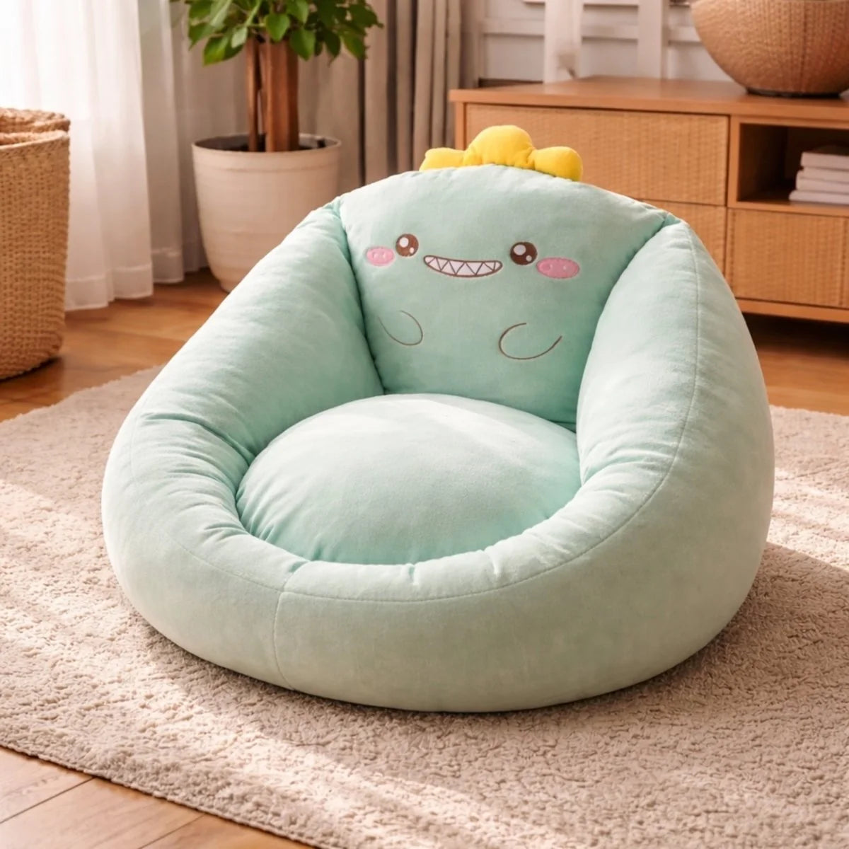 Plush Animal Motif Floor Chair | Soft Beanbag Seat 5