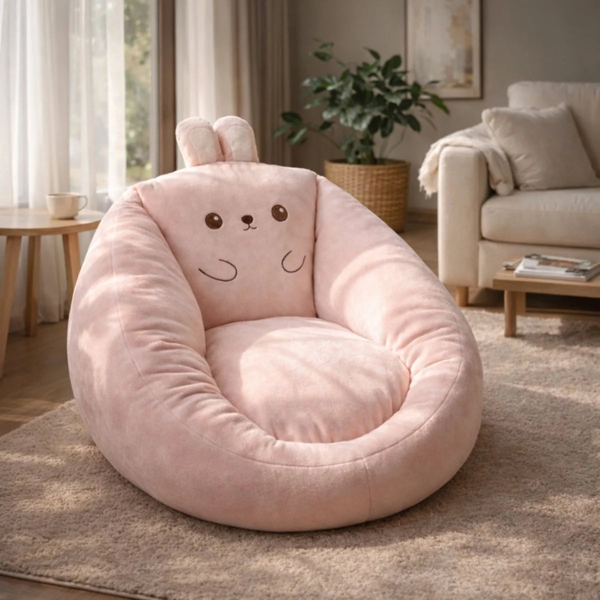 Plush Animal Motif Floor Chair | Soft Beanbag Seat 6