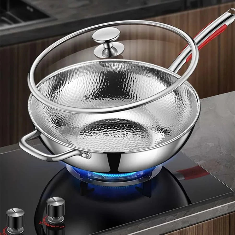 Premium Stainless Steel Round Bottom Wok 30 cm 1