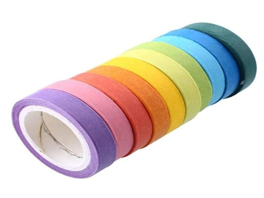 Rainbow Washi Tape | 5mm Decorative Adhesive Paper 0