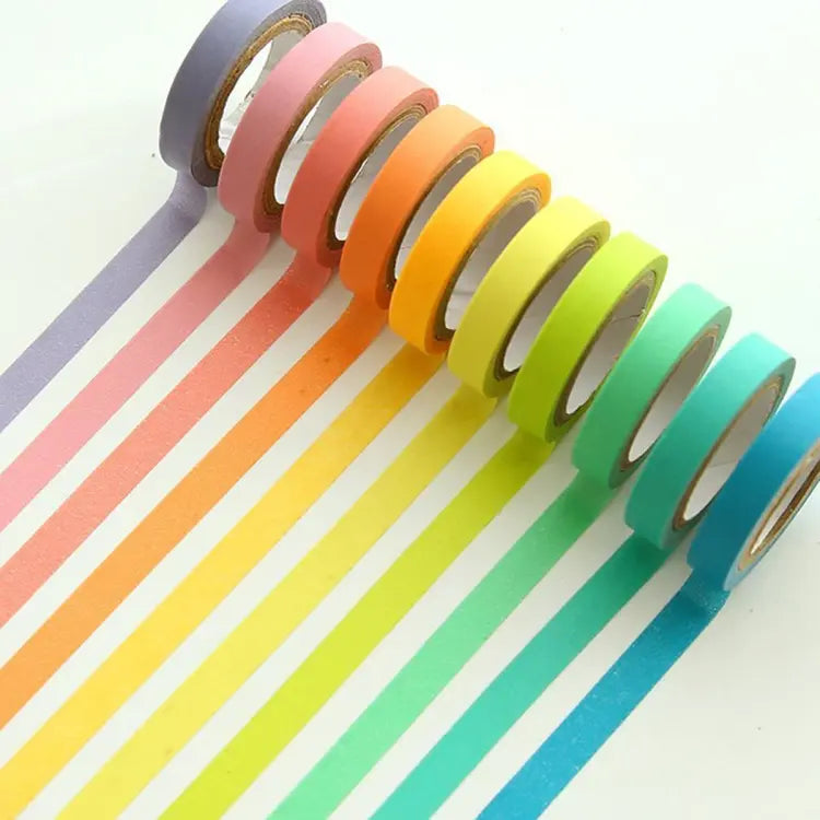 Rainbow Washi Tape | 5mm Decorative Adhesive Paper 1
