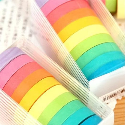 Rainbow Washi Tape | 5mm Decorative Adhesive Paper 3
