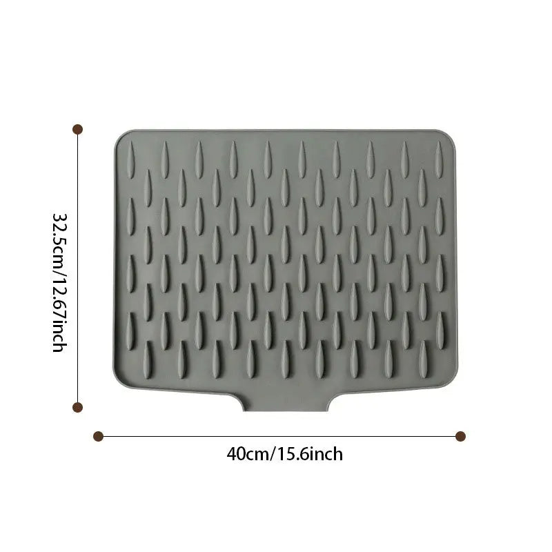 Silicone Drying Mat Gray Flexible Heat-Resistant Kitchen Accessory 5