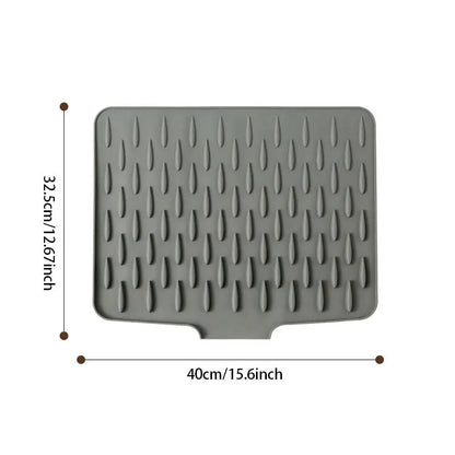 Silicone Drying Mat Gray Flexible Heat-Resistant Kitchen Accessory 5