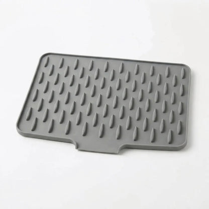 Silicone Drying Mat Gray Flexible Heat-Resistant Kitchen Accessory 6
