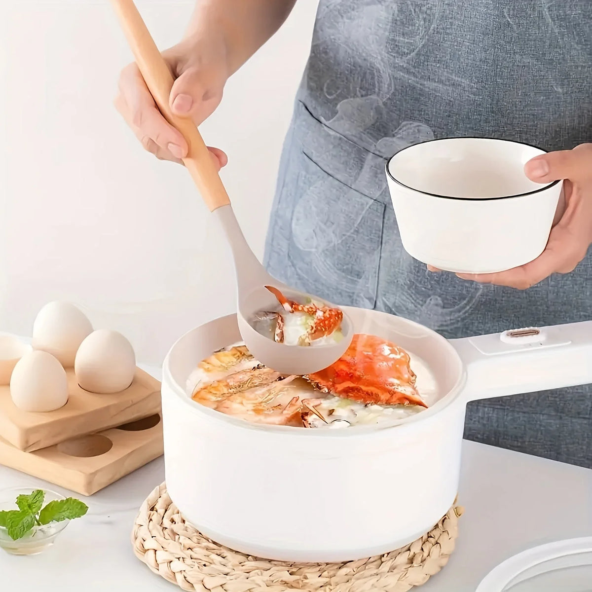 Skanto 12-Piece Kitchen Utensil Set Silicone Wooden Handles 3