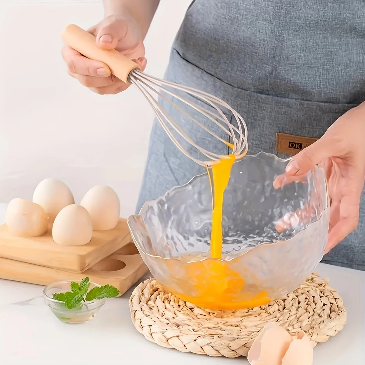 Skanto 12-Piece Kitchen Utensil Set Silicone Wooden Handles 7