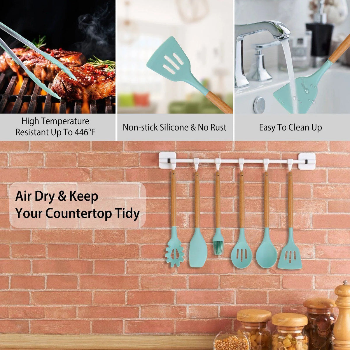 Skanto | 11-Piece Silicone Kitchen Utensil Set 7