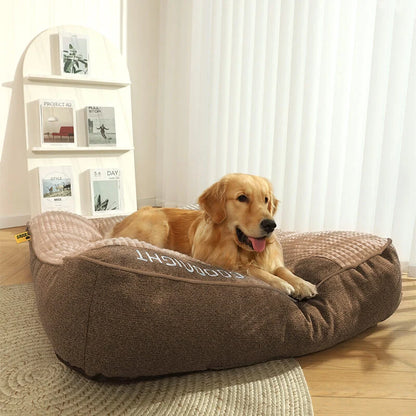 Skanto | Thick Scratch-Resistant Dog Bed with Back Support 5