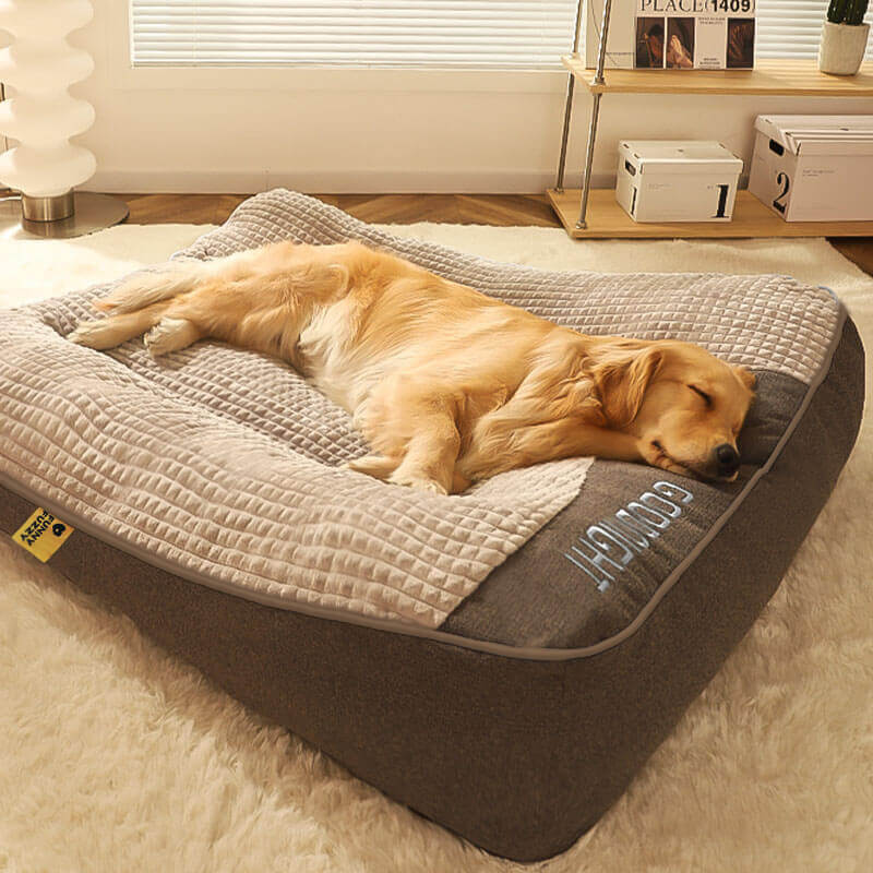 Skanto | Thick Scratch-Resistant Dog Bed with Back Support 6