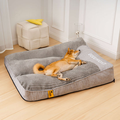 Skanto | Thick Scratch-Resistant Dog Bed with Back Support 9