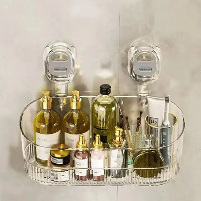 Snap-On Shower Storage Box Transparent Gray 5