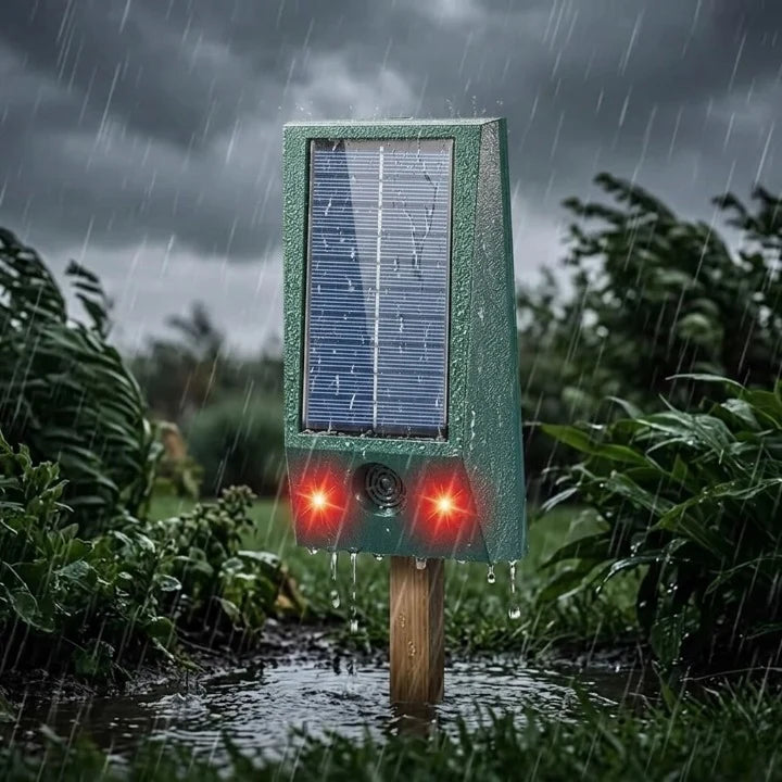 Solar Animal Repeller with Ultrasound and LED Flash | Outdoor Pest Control 3