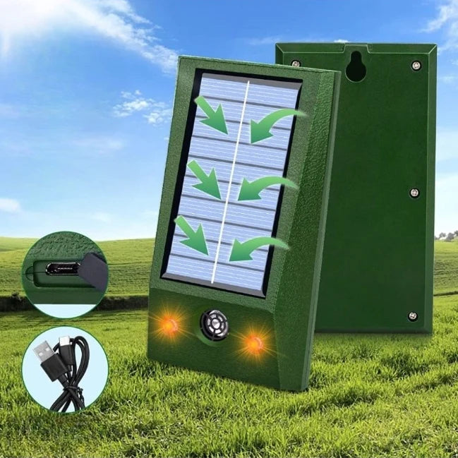 Solar Animal Repeller with Ultrasound and LED Flash | Outdoor Pest Control 6