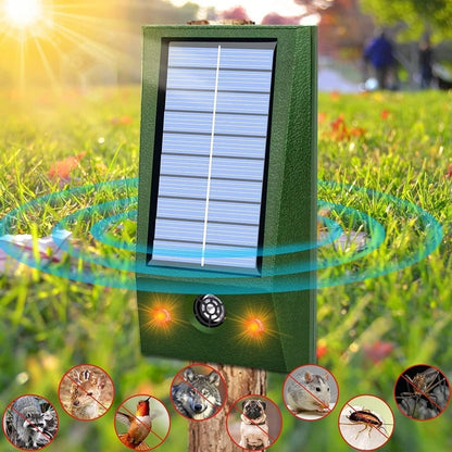 Solar Animal Repeller with Ultrasound and LED Flash | Outdoor Pest Control 7