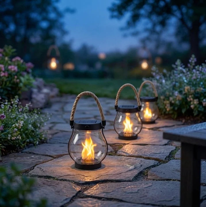 Solar Flame Lantern | Outdoor Weatherproof Flickering Light 2