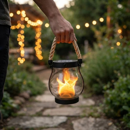 Solar Flame Lantern | Outdoor Weatherproof Flickering Light 3