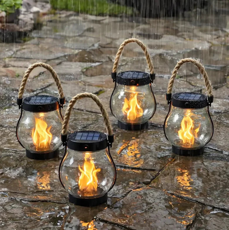 Solar Flame Lantern | Outdoor Weatherproof Flickering Light 6