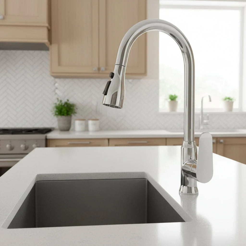 Swivelux | Kitchen Mixer Tap with Pull-Out Spray and 360° Rotation 1