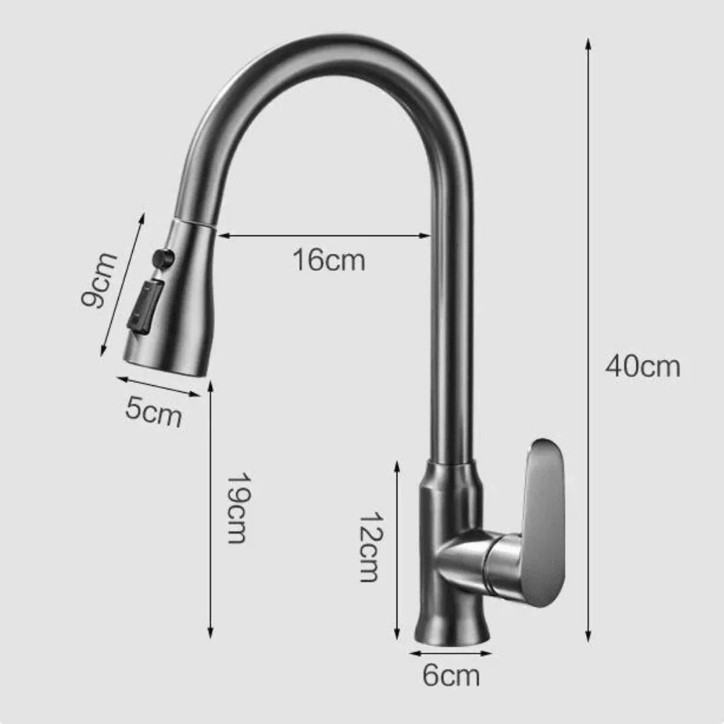 Swivelux | Kitchen Mixer Tap with Pull-Out Spray and 360° Rotation 9
