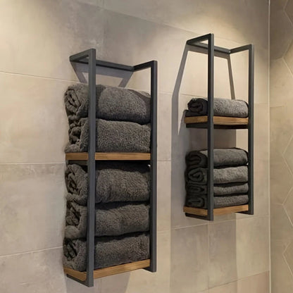 Two-Tier Stainless Steel Towel Rack | Bathroom Towel Racks 0