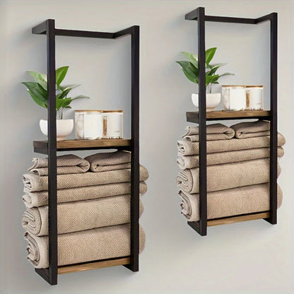 Two-Tier Stainless Steel Towel Rack | Bathroom Towel Racks 1