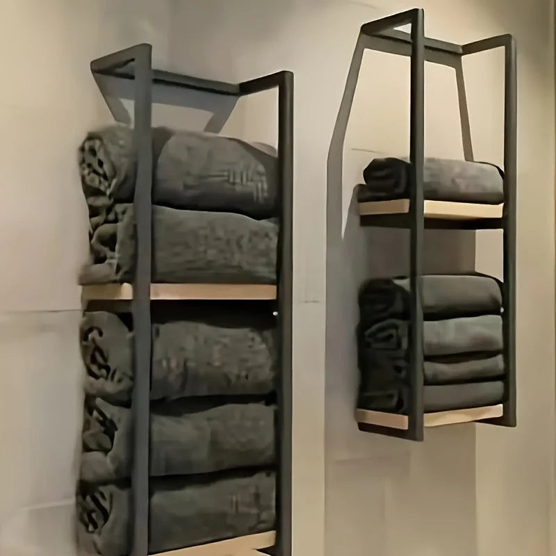 Two-Tier Stainless Steel Towel Rack | Bathroom Towel Racks 4
