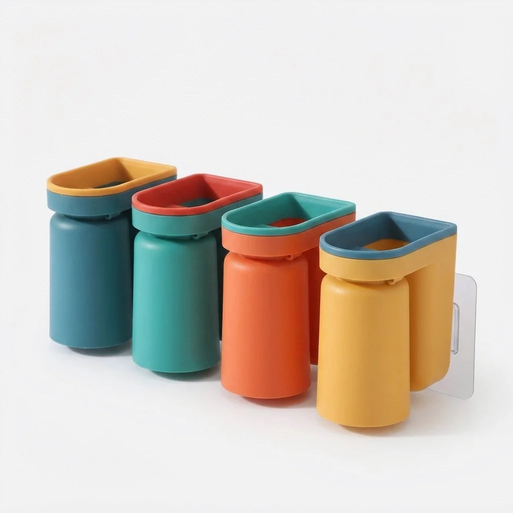 Wall-Mount Toothbrush Holder | Adhesive Bathroom Organizer 6