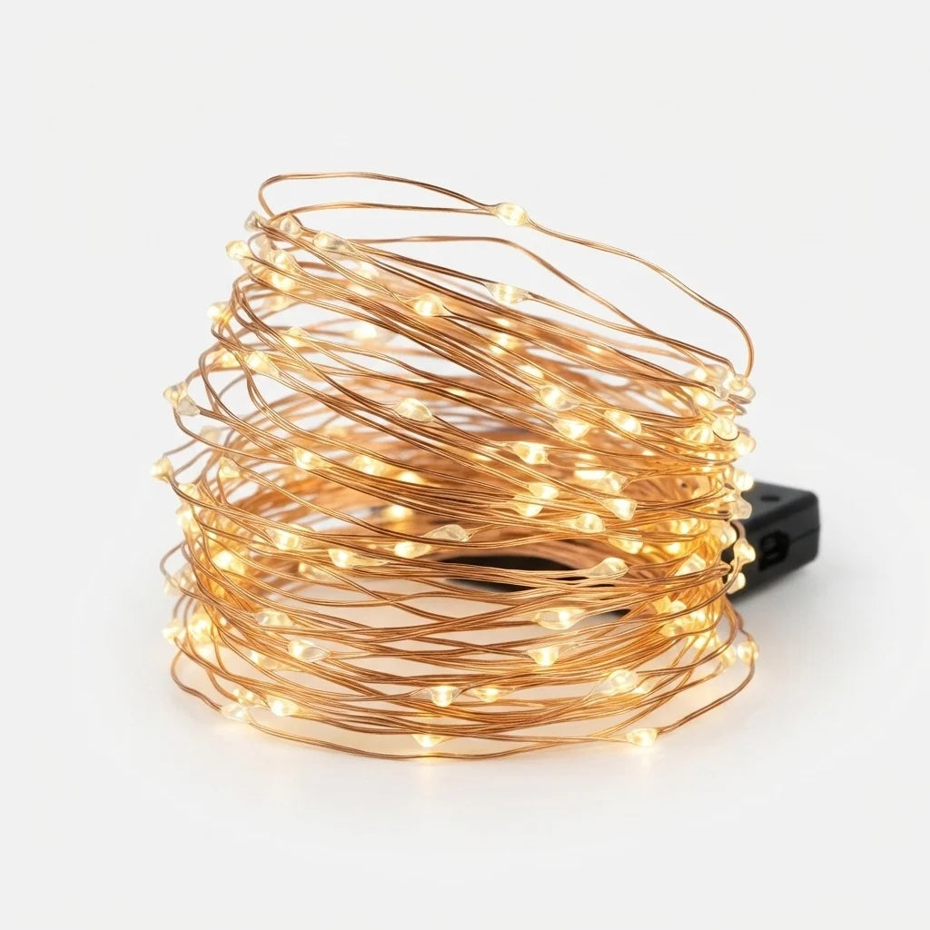 Warm White Copper Wire String Lights 9m | Indoor Outdoor Fairy Lights 7