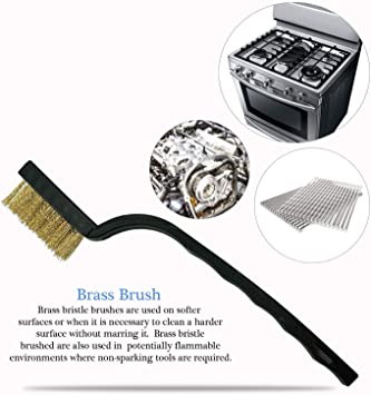 Wire Brush Set of 6 | Steel Nylon and Copper Rust Remover 1
