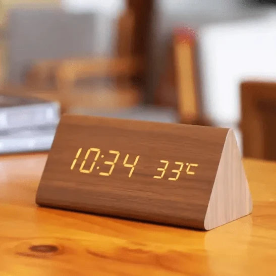 Woodsense | LED Wooden Voice-Controlled Clock 1