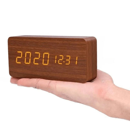 Woodsense | LED Wooden Voice-Controlled Clock 12
